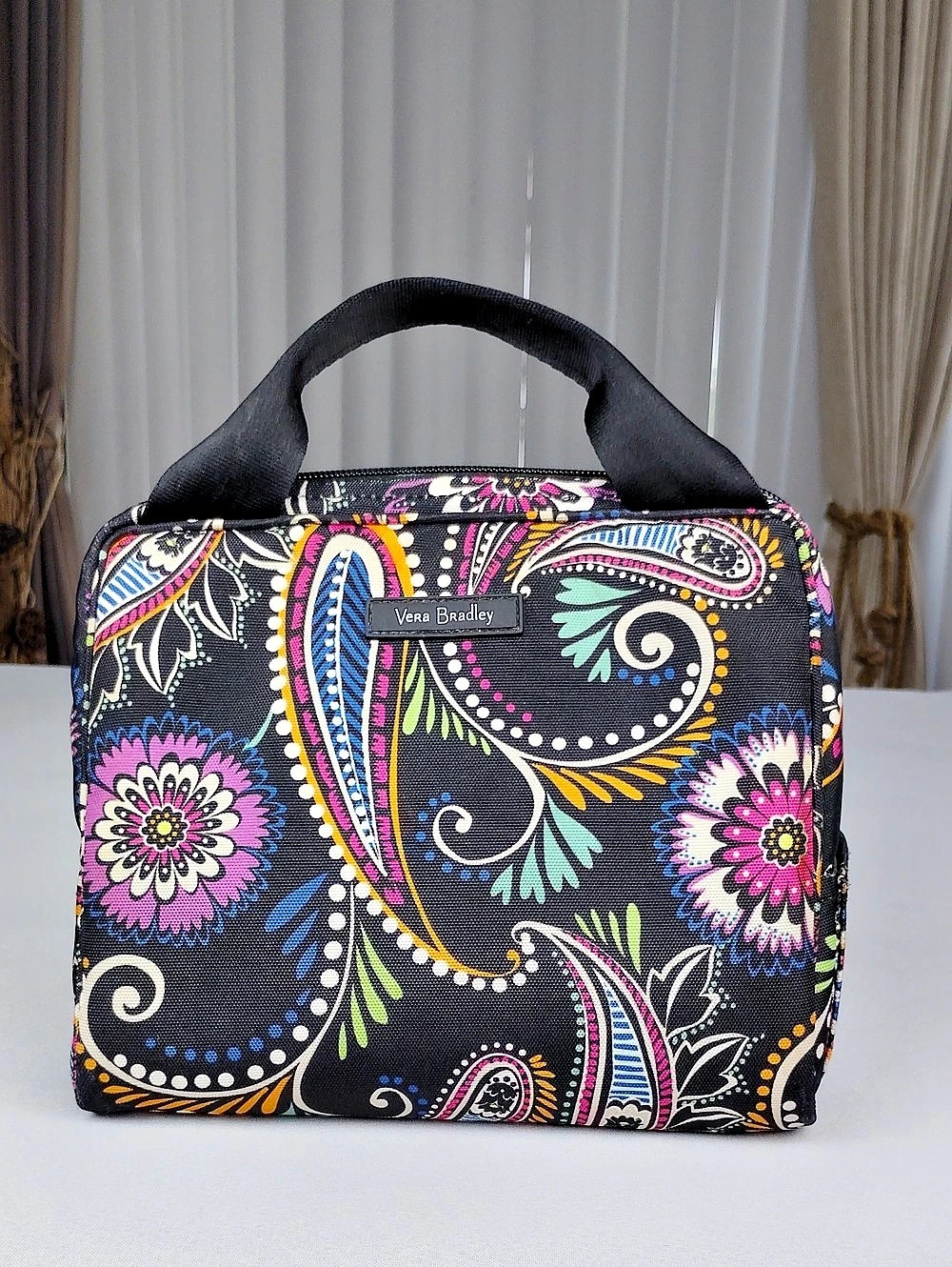 Vera Bradley Paisley Lunch Bag in Black & Multicolor.